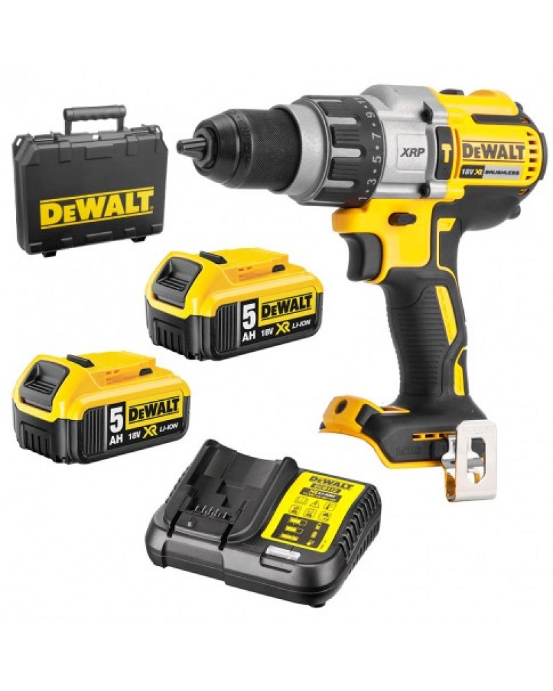 DEWALT - DCD996P2 Brushless hammer drill 18V LION BL XRP 5Ah with 2 batteries and charger