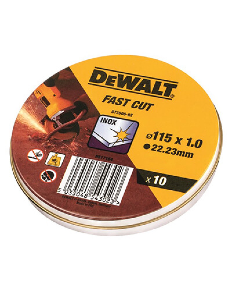 DEWALT DT3506 CUTTING TAPE INOX Ø115X1MM 10 PCS / PACK