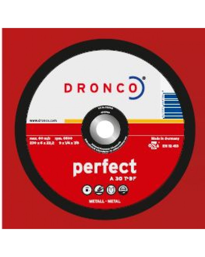 DRONCO 3116040 Grinding Disc Fiber Germany Dronco 4 1/2 115 x 6 x 22,23 Metal cutter A30T
