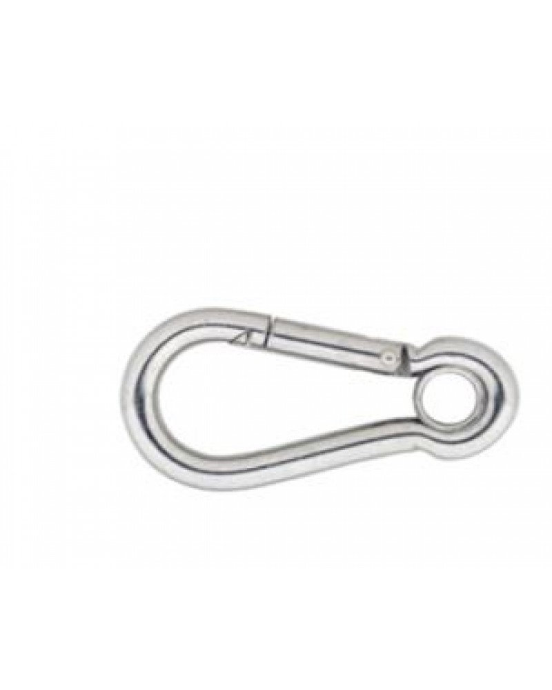 SNAP HOOKS WITH THIMBLE STAINLESS STEEL DIN5299
