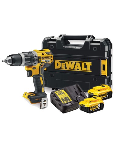 Dewalt DCD796P2 Combi Drill 18V XR Brushless Compact Lithium-Ion with two Batteries 5Ah and charger + case