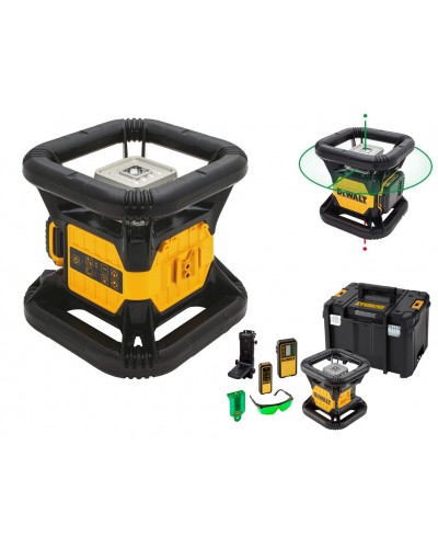 DEWALT - DCE079NG Rotary Laser GREEN BARE 600m +-1.5mm 18V Li-ION L-Bracket with out battery and charger
