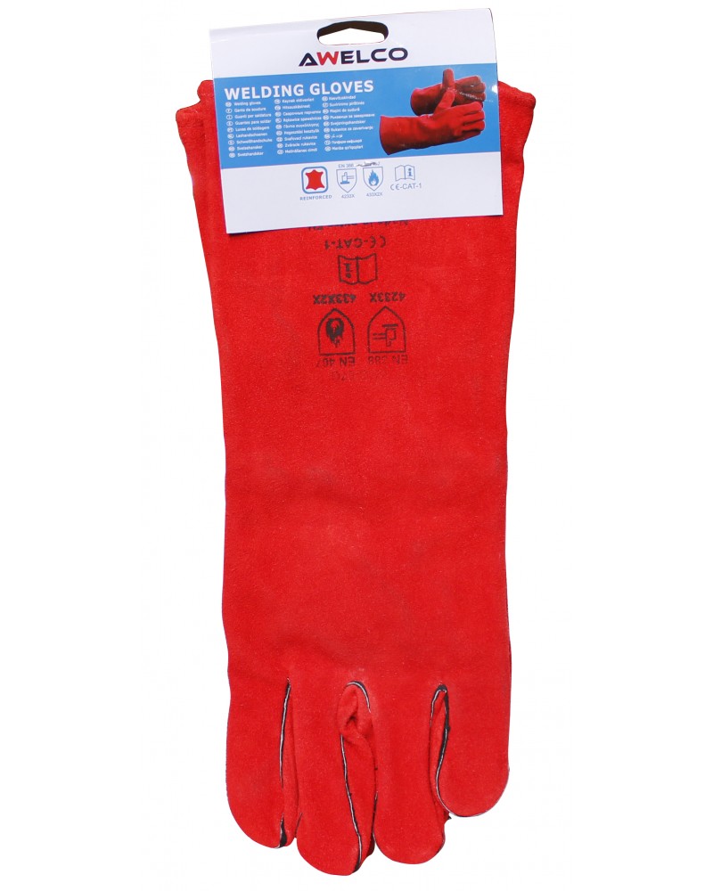 AWELCO WELDING GLOVES RED