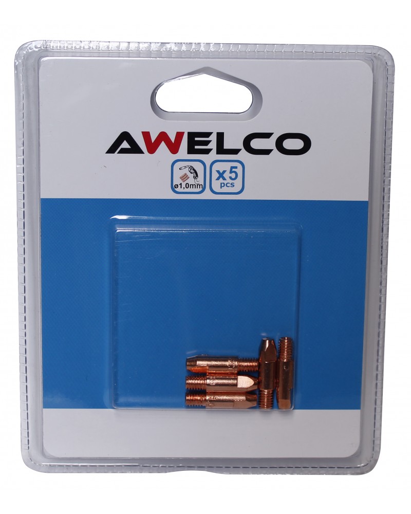 AWELCO Contact Tip M6x28 D1.0 SKIN BLISTER 5PCS