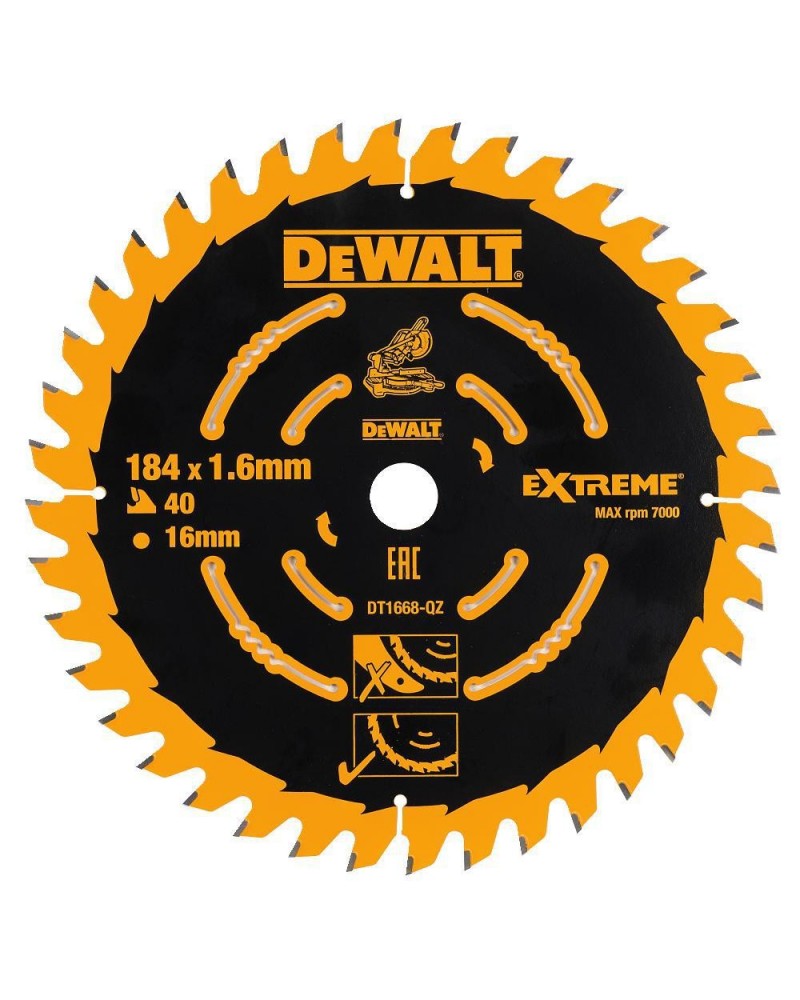 Διαμαντόδισκος DEWALT για DCS365 184X16X1.6mm 40T