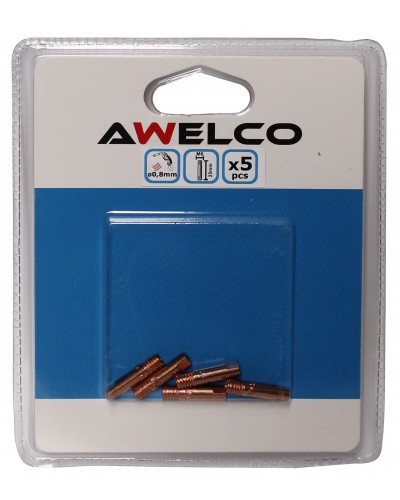 AWELCO contact tip miti co2 M6X25 D 8mm blister x5 pcs